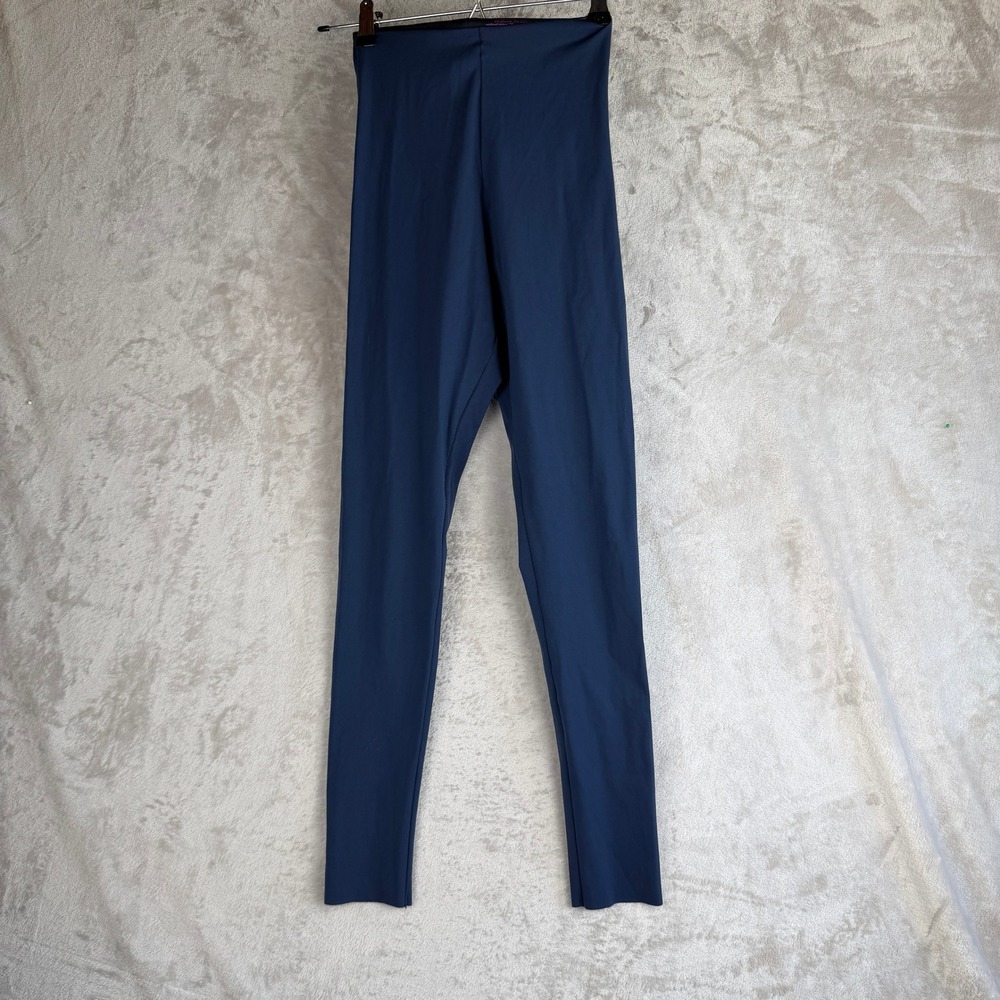 Commando Butter High Rise Navy Blue Leggings Small Raw Hem SL103